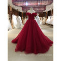 Princess Ball Gown Vestido de noiva vermelho